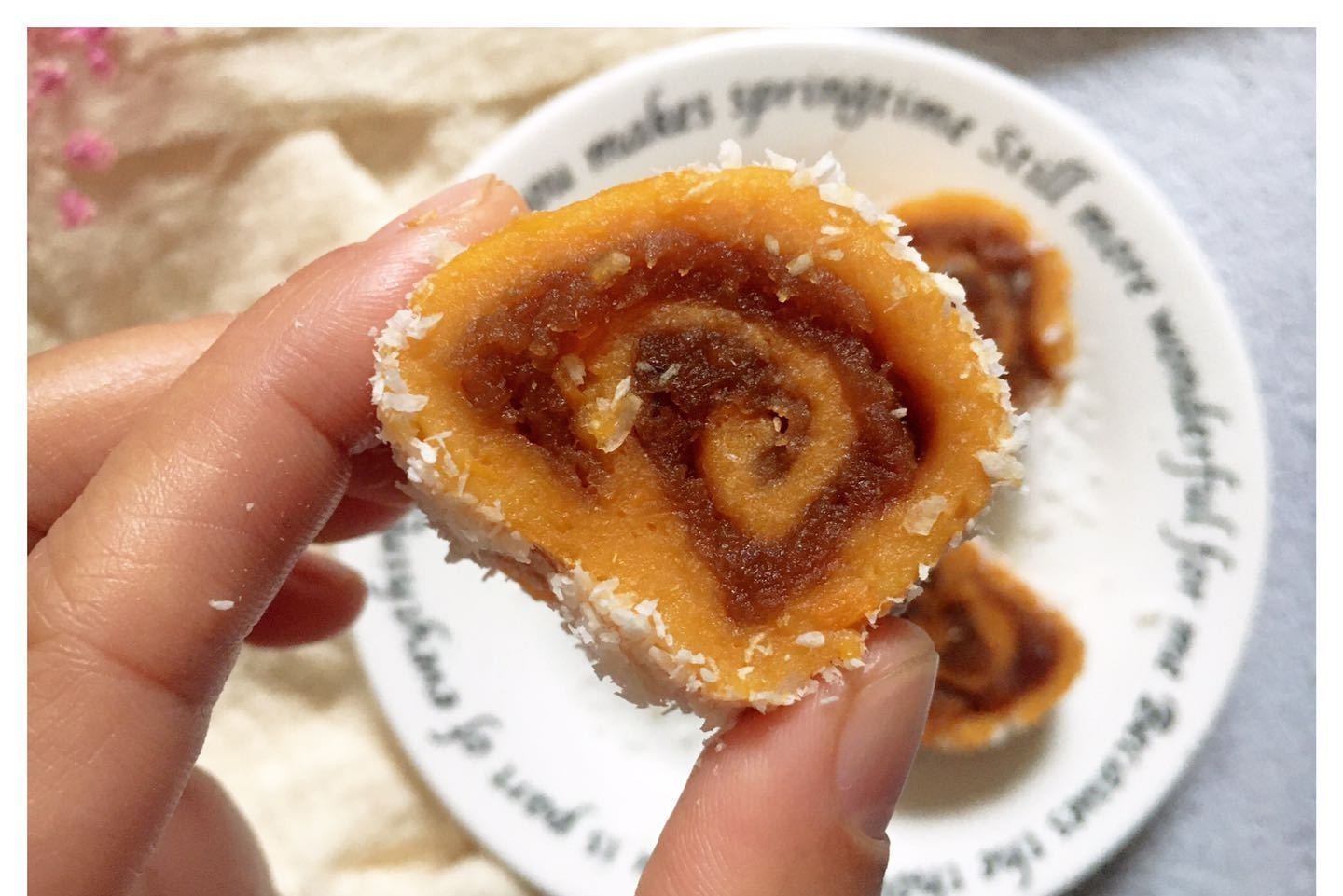 宝宝|宝宝加餐小点心枣泥红薯卷,软糯香甜,营养又美味