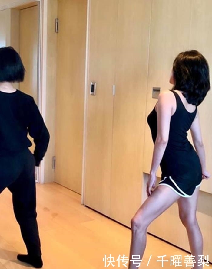  显身材|小S在家真放得开，穿紧身背心配短裤秀魔鬼身材，158身高太真实