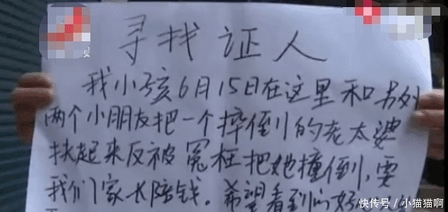 目击者|小学生扶起摔倒老人被讹, 老人跪地发誓, 目击者: 我必须站出来