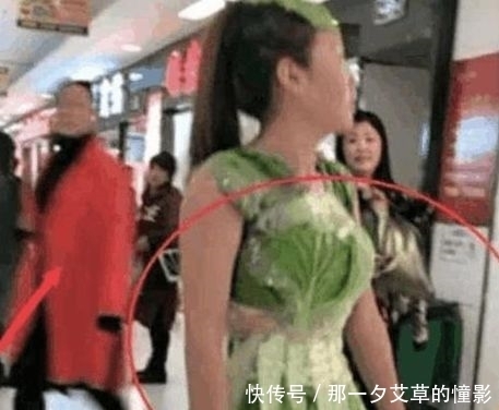 女子|奇葩女子穿着白菜去逛街,路人都傻眼了,女子神言论引起公愤!