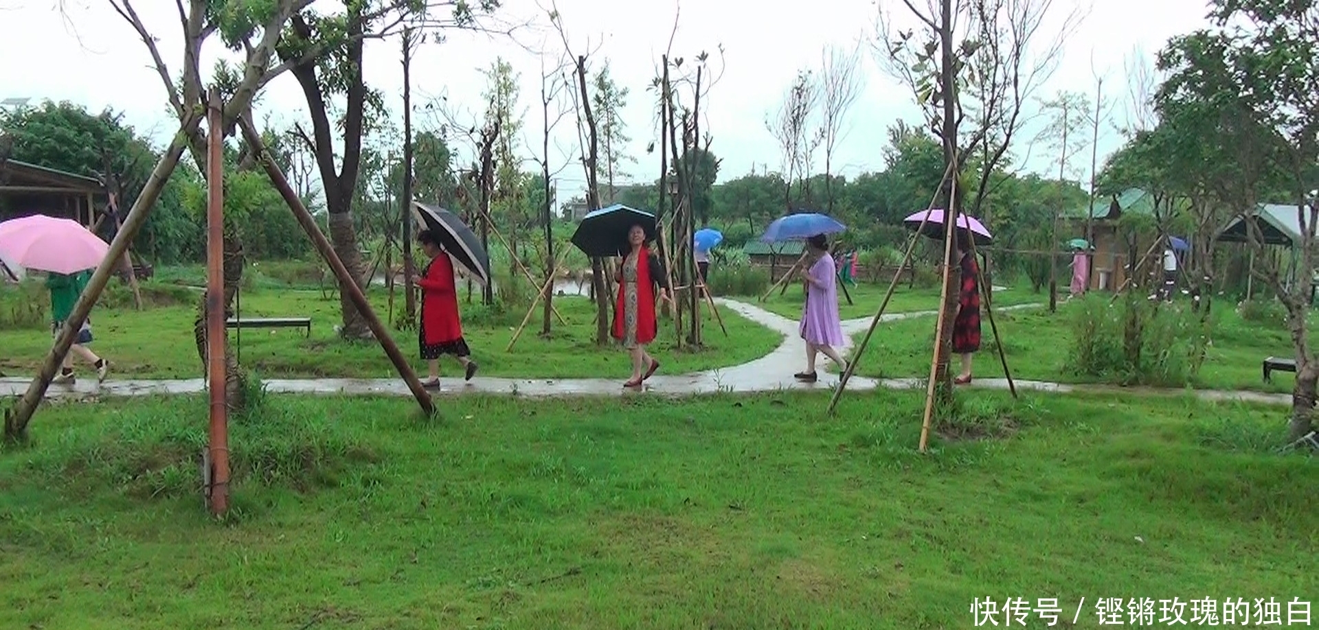  八中|马鞍山八中74届高中女生模特团：南京江宁竹庄生态园雨中走秀（音乐相册）