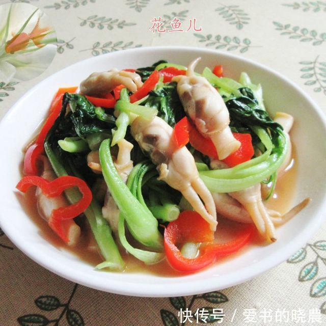 做法|蛏子炒鸡毛菜,鲜美可口,做法简单