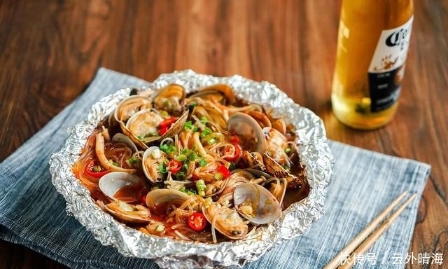 海鲜酱|人气火爆的花甲粉,在家也能做,十分简单,比外面做的还好吃