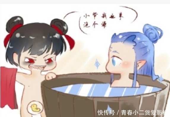 漫画|爆笑漫画:藕饼cp一同沐浴,哪吒用火热的爱送敖丙泡温泉!