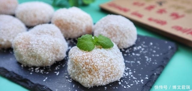 甜点|广式甜点“芒果糯米糍”,比雪媚娘制作简单,奶香浓郁,软糯拉丝