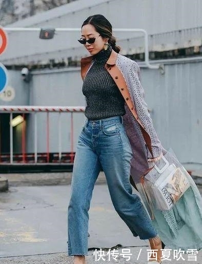 分烟管裤|九分裤+平底鞋,才是早秋最潮搭配