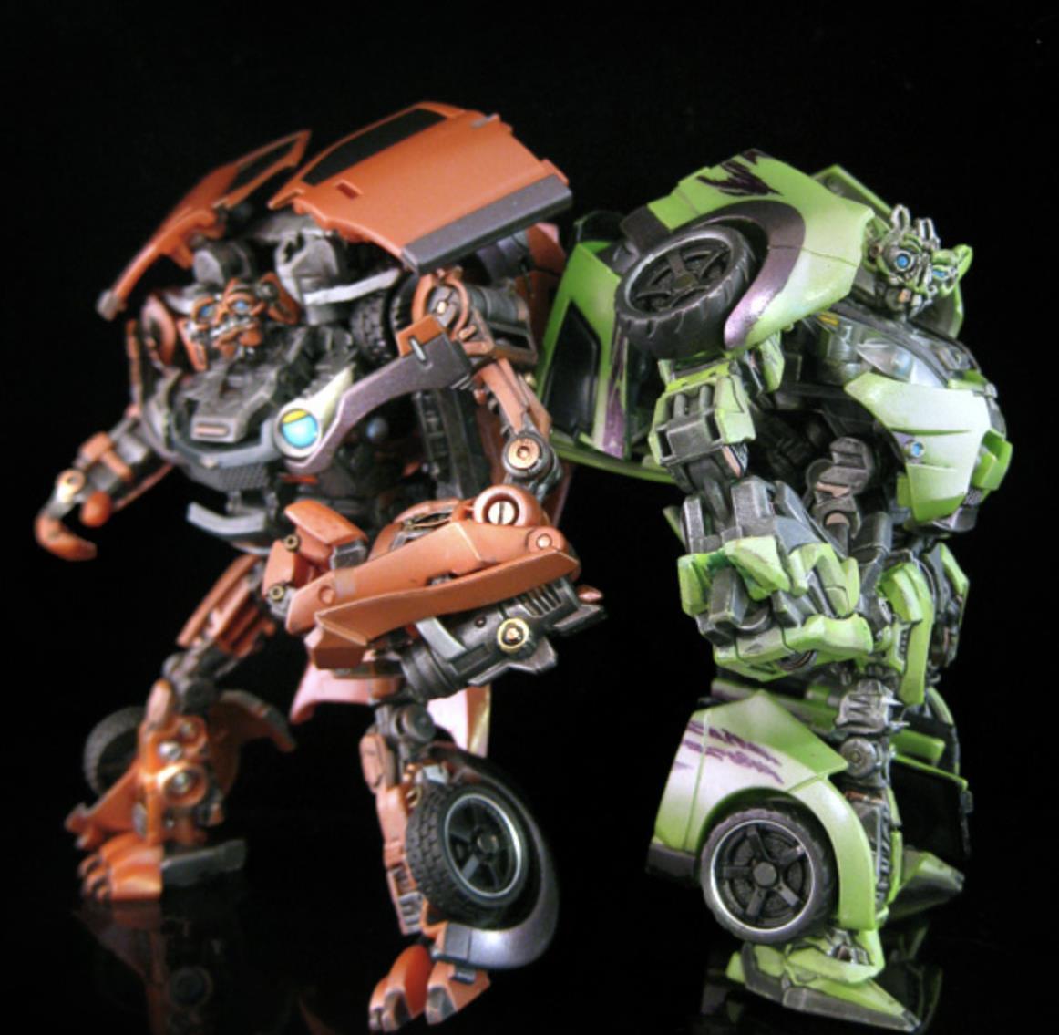 双胞胎|变形金刚动漫人物:重涂《卷土重来》顽强的双胞胎-黑金属冰激凌