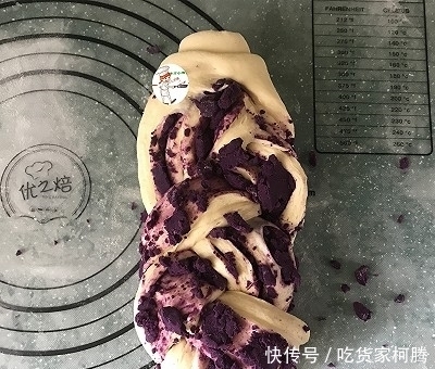  吐司|#爱好组—高筋#紫薯辫子面包