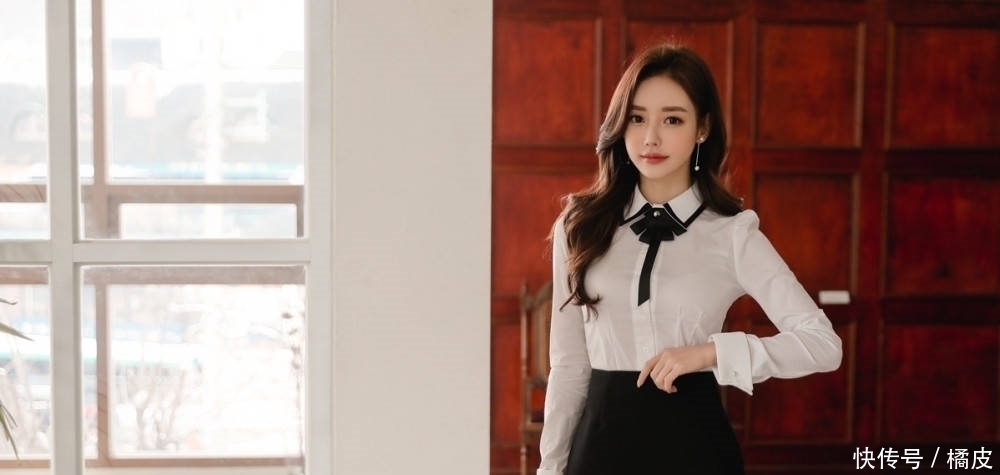 庭园|女神孙允珠:燕尾蝶花结庭园娇媛清纯衬衫