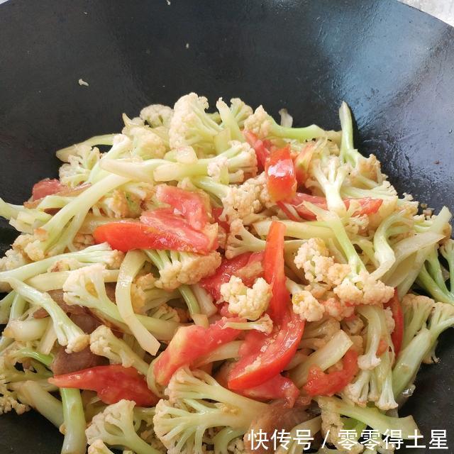 西红柿|炒花菜时加上它,营养美味还好看