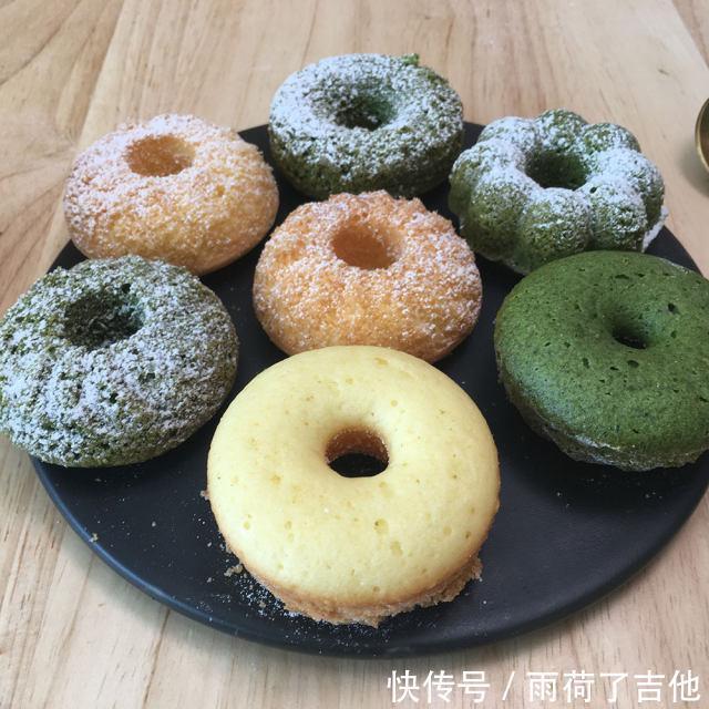 甜甜|甜甜圈小蛋糕,一口下去松软香甜,搭配下午茶非常的赞