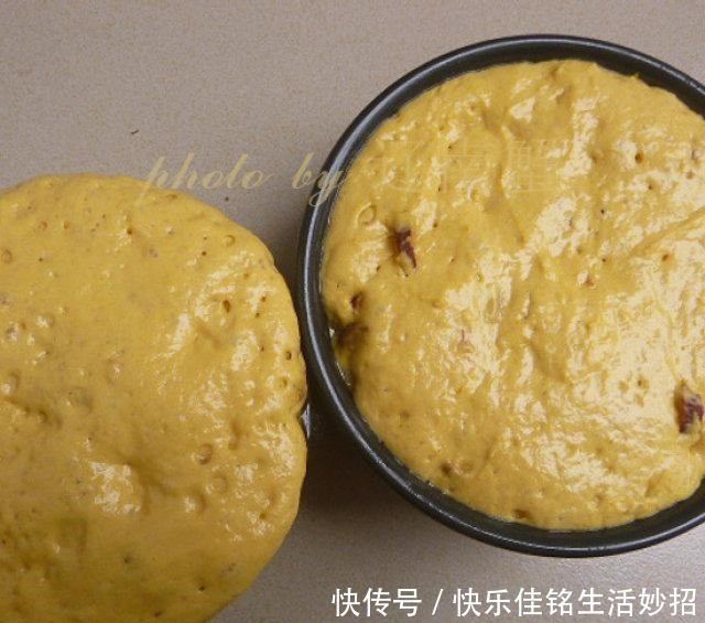 调色|今天用南瓜给发糕调色,纯天然的色素,很美的