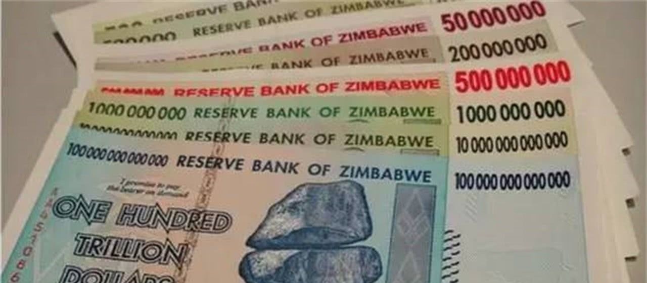 津巴布韦币 面值100亿一张, 欠钱还不起, 将