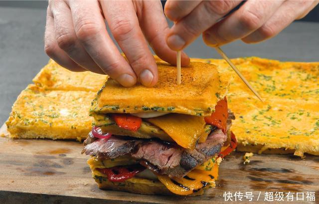 三明治|特大三明治,面包的神仙吃法,家庭聚餐有它就够了,多少都不够吃