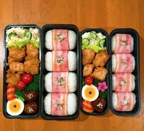 海苔饭团|日本一对兄妹的便当，吸引3万人围观，强迫症表示看起来好爽