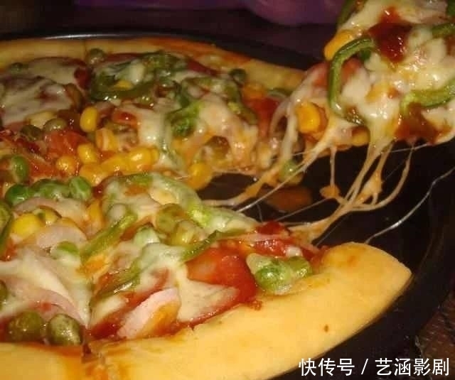 诱惑|美食诱惑,自制的简易版披萨,味道还是很不错的