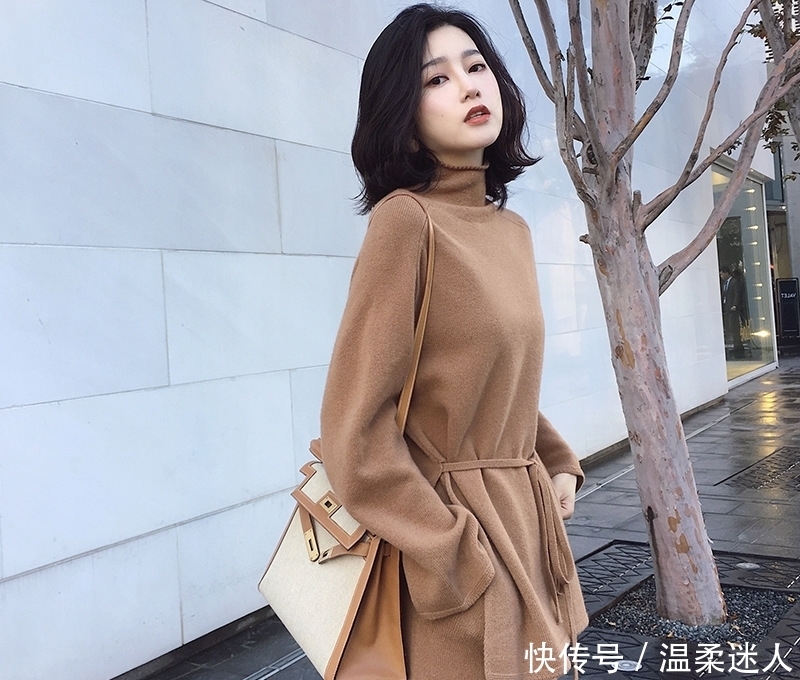 秋裙|女人别穿去年的秋裙了!今年9月流行针织套装,美嫩巨高挑