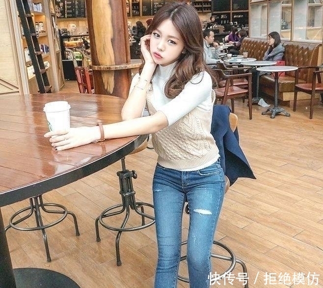  牛仔裤|腰细胯大的美女, 穿上牛仔裤更加漂亮了!