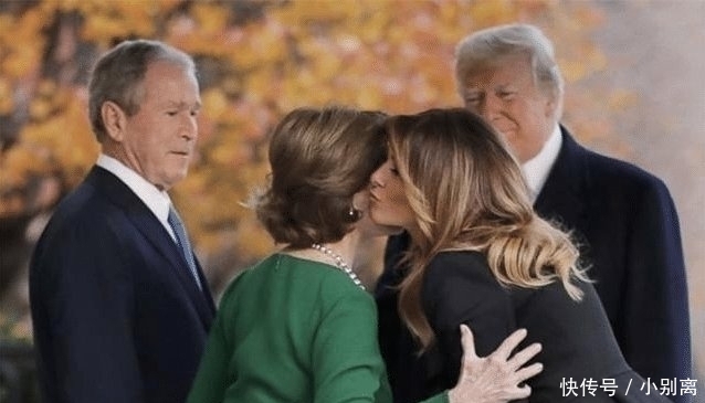 第一夫人|两位美国第一夫人同框梅拉尼娅连换两套衣服仍不敌72岁布什夫人