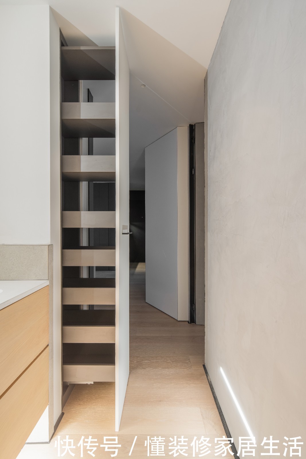 开放式|上海小姑娘的100㎡新家,全屋开放式布局,入户第一眼,就着迷了