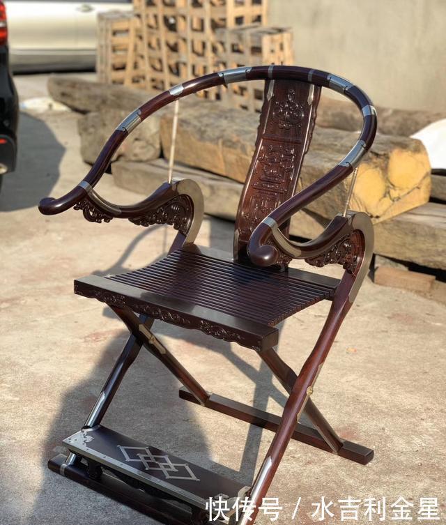 紫檀|印度小叶紫檀,头把交椅,明式家具收藏款!