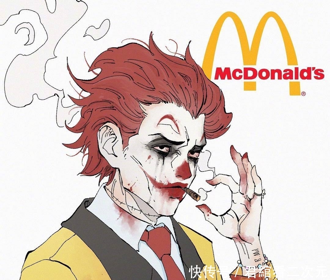 画师的笔下|画师将知名餐饮标志魔化,肯德基像撒旦,熊猫快餐化身气质魔女