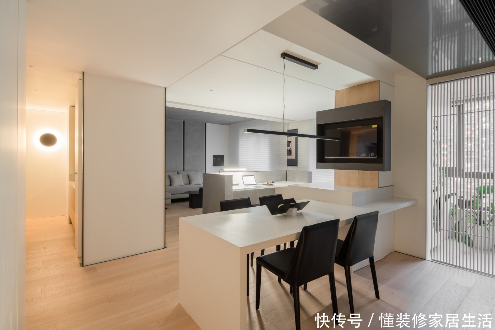 开放式|上海小姑娘的100㎡新家,全屋开放式布局,入户第一眼,就着迷了