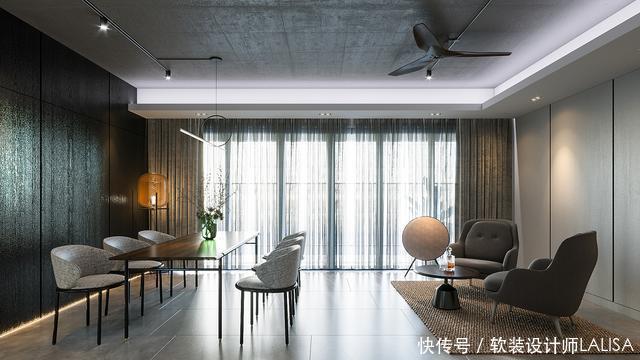 简黑|极简白很美,来看看这个260㎡的极简黑,也很惊艳