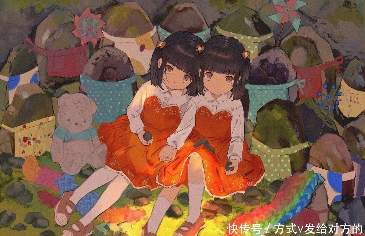 画师淵゛|黄绿色和水系色的光影少女,是夏天的味道呀,看着好舒服的漫画风