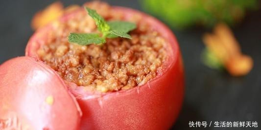猪肉的碗|酿番茄色泽红润,美观大方,酸甜的口感,别具风味