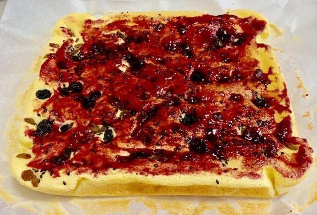  葡萄干|美食分享：新吃法玉米粉蓝莓葡萄干蛋糕卷美味