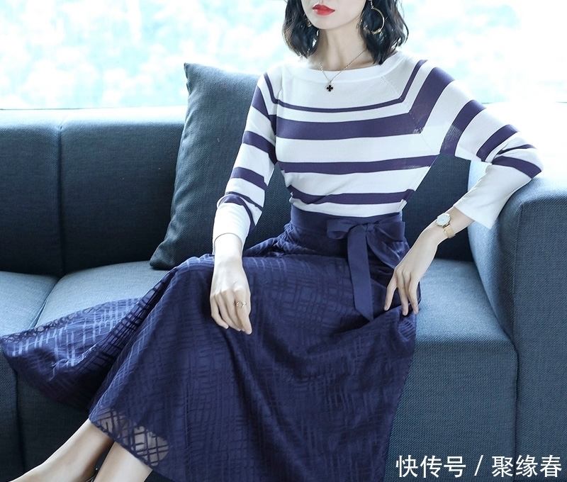 半身裙|周一就中秋了,回家别穿风衣!针织毛衣+半身裙,你不穿你不美