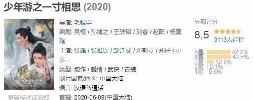 游之一寸相思|这出戏一开始就很冷门,即使豆瓣得分也很低,节奏是什么?