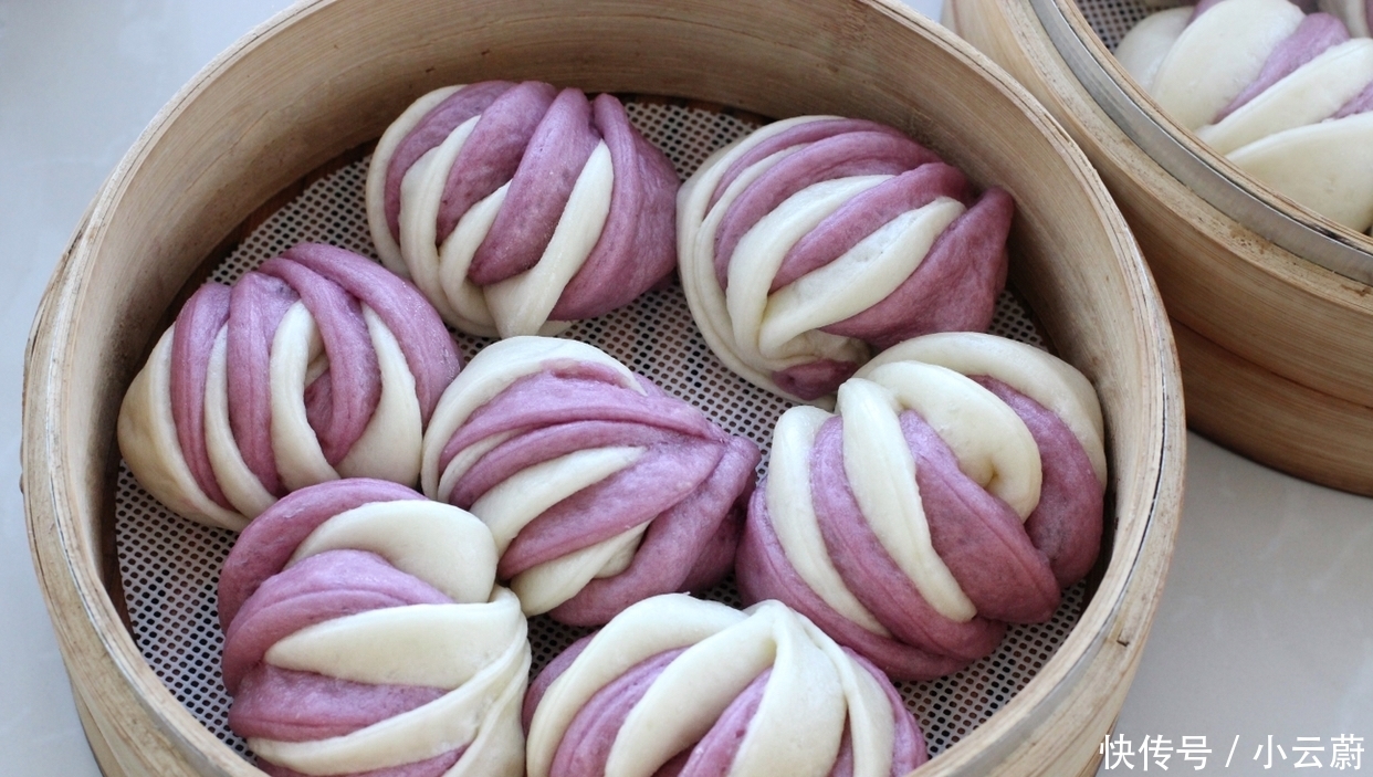 双色|无需任何技巧就能做出双色花卷,层次分明、暄软香甜,漂亮极了!
