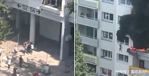  公寓|公寓起火，10岁男孩将3岁弟弟扔下楼获救后，自己也跳了下去。