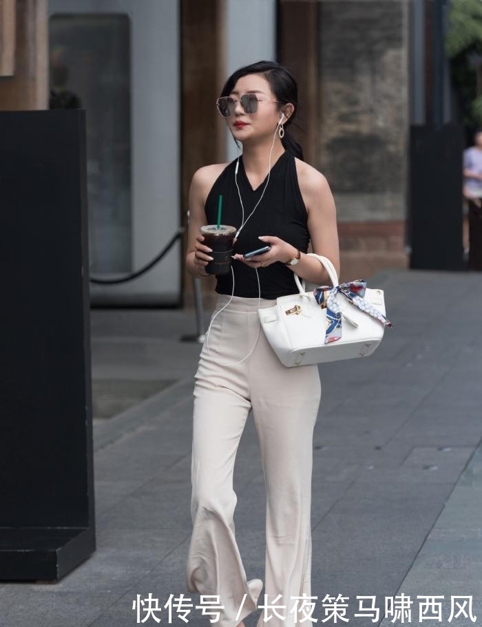 女生|气质女生的喇叭裤穿搭,时髦大方显气质,值得借鉴
